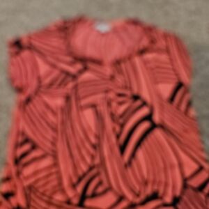 Red and Black Patterned Top